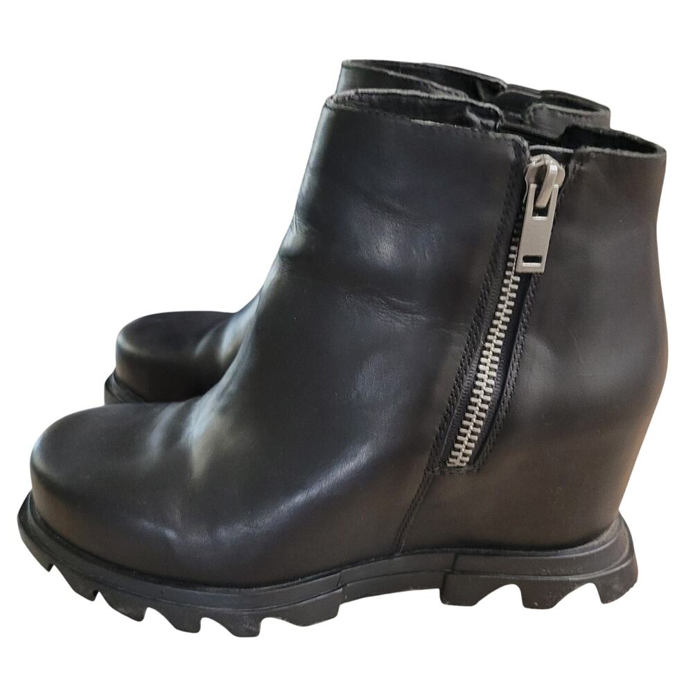 Sorel Joan of Arctic Wedge lll Zip - Black Sea Salt